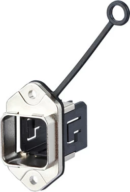 Fole paneli RJ45 METZ CONNECT Industry IP67 V14, metal, 1 port, argjend
