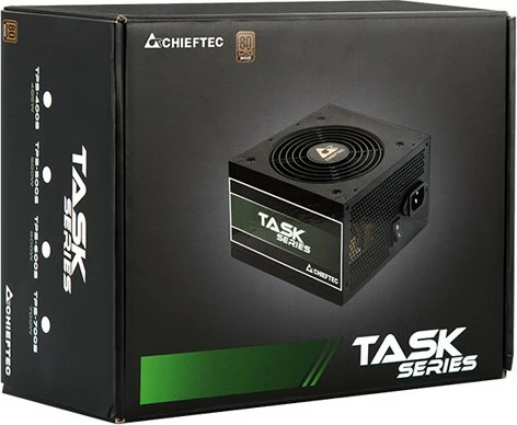PSU Chieftec Task TPS-500S, 500 W, 80 PLUS Bronze, e zezë