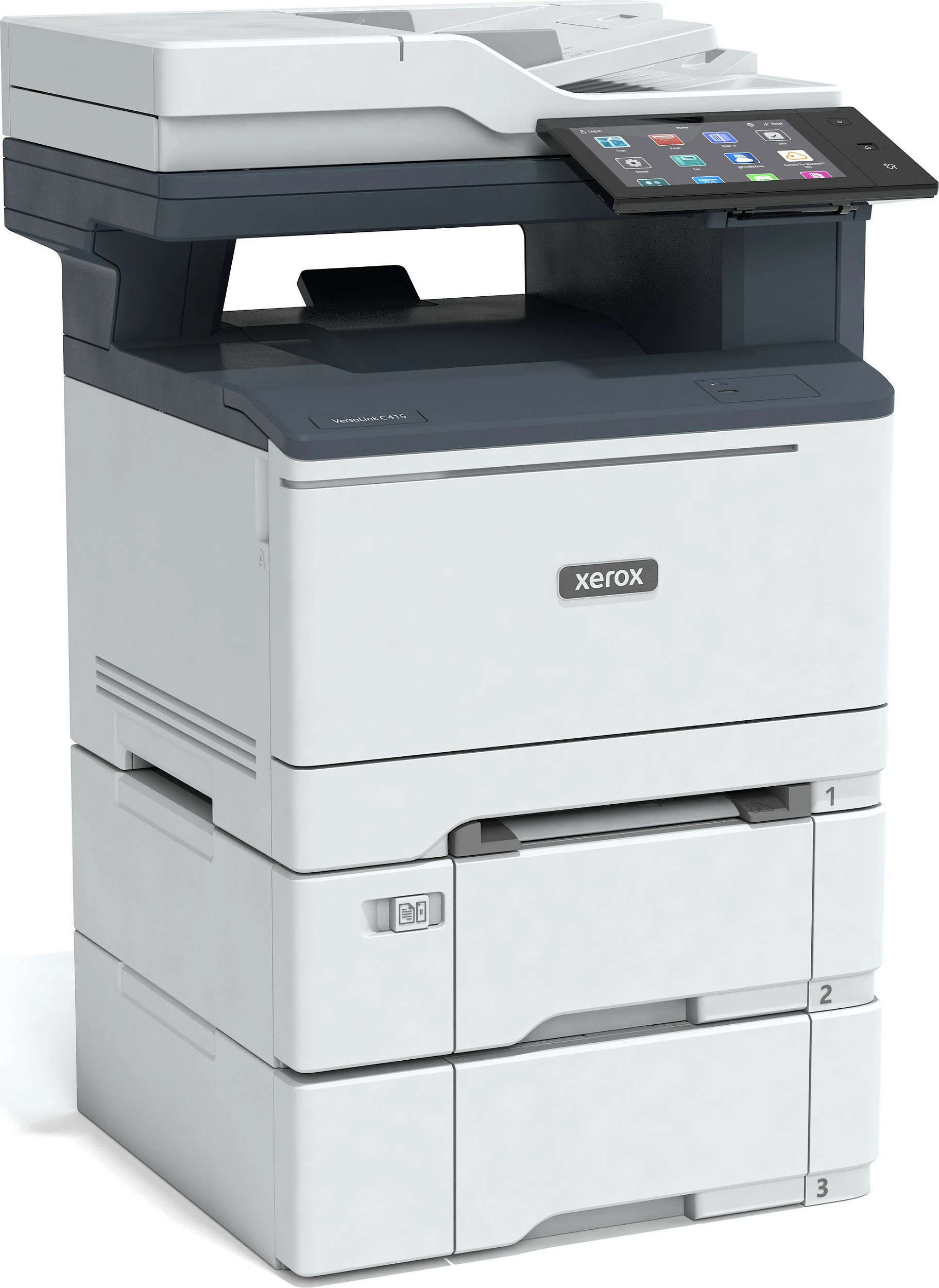Printer multifunksional Xerox VersaLink C415DN, USB/LAN, print/scan/kopje/fax, duplex, gri/blu