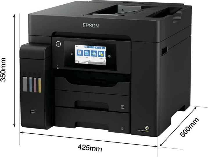 Printer multifunksional Epson EcoTank ET-5805 (C11CJ30405), inkjet, 32–37 ppm, i zi, set me shishe boje