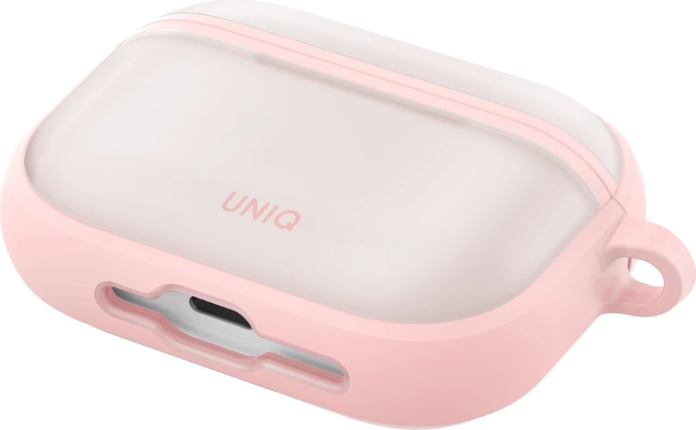 Mbështjellës UNIQ Veren për AirPods Pro 3, PC/TPU, me karabinë, roze