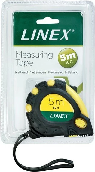Metër matës Linex MT5000, 5m, magnetik, zi/verdhe