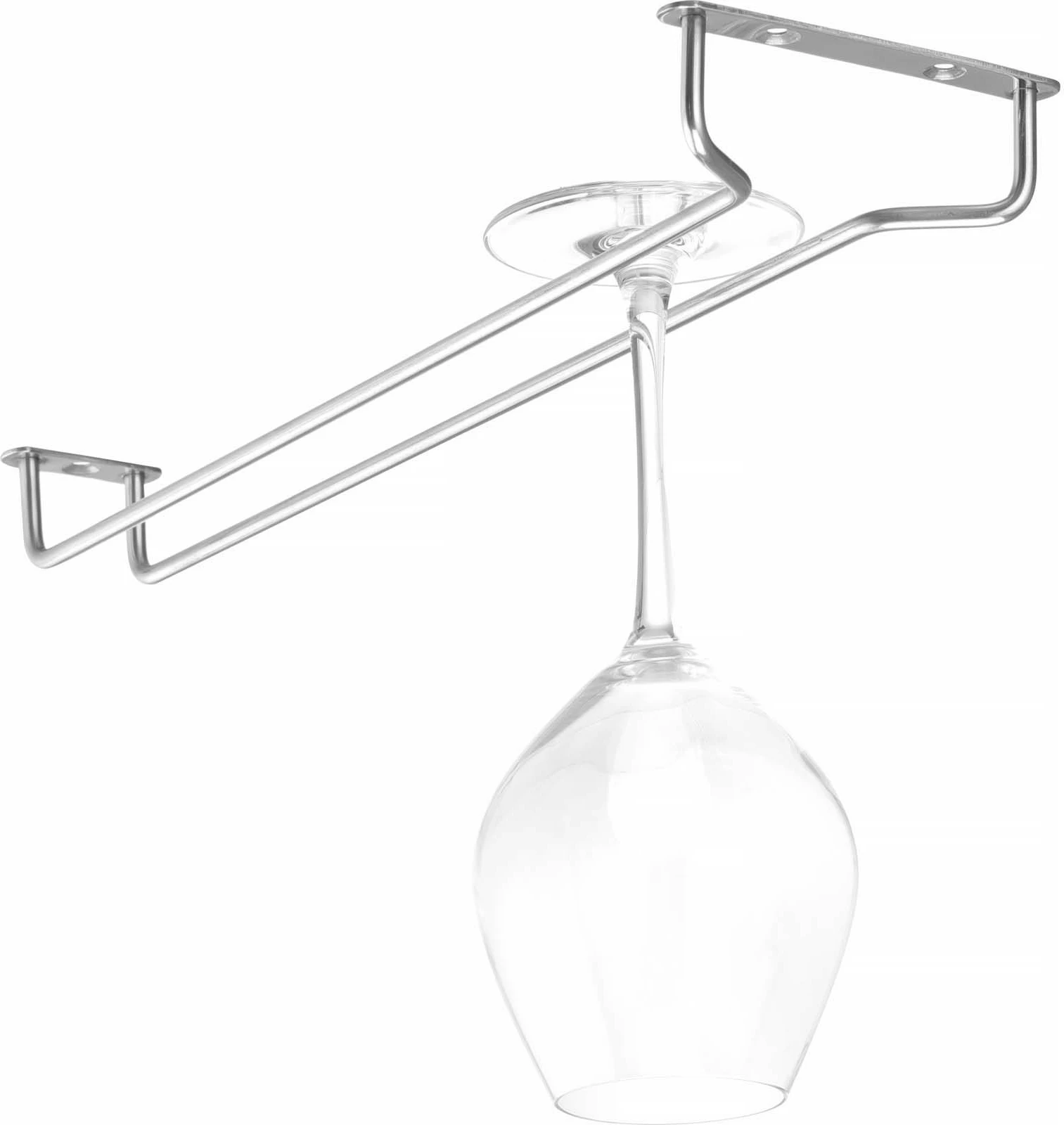 mbajtës gotash, Bar Up, 1 rresht, 408x115x30 mm, çelik inox, argjendtë