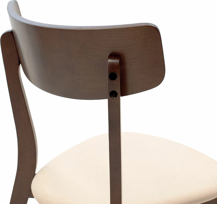 Tavolinë me karrige Benson - Toto, 7 copë, 150x90x75cm, ngjyrë arre - pëlhurë bezhë