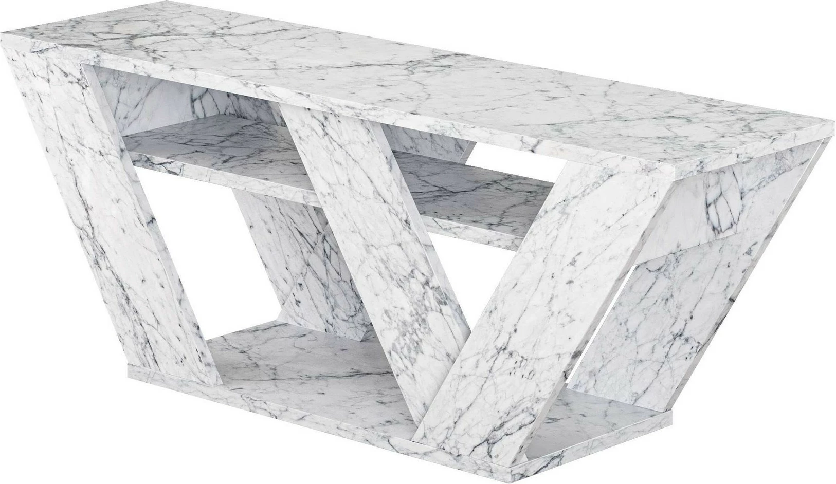 Komodë TV Skye Decor, ngjyrë mermeri Carrara