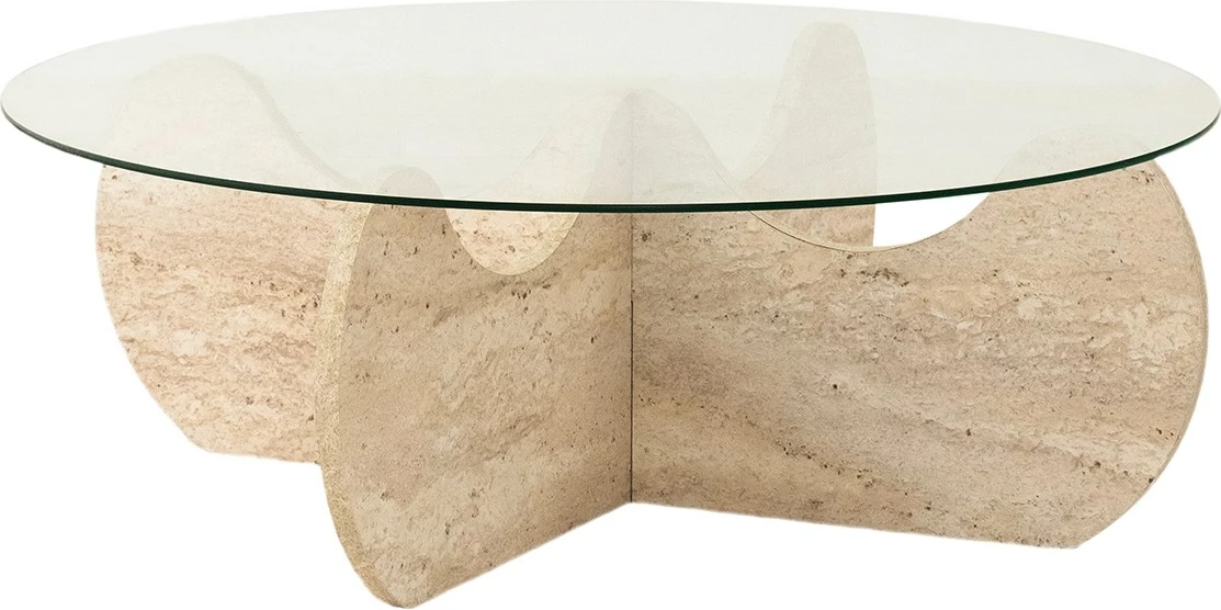 Tavolinë kafeje Skye Decor, ngjyrë travertine, Himalayas