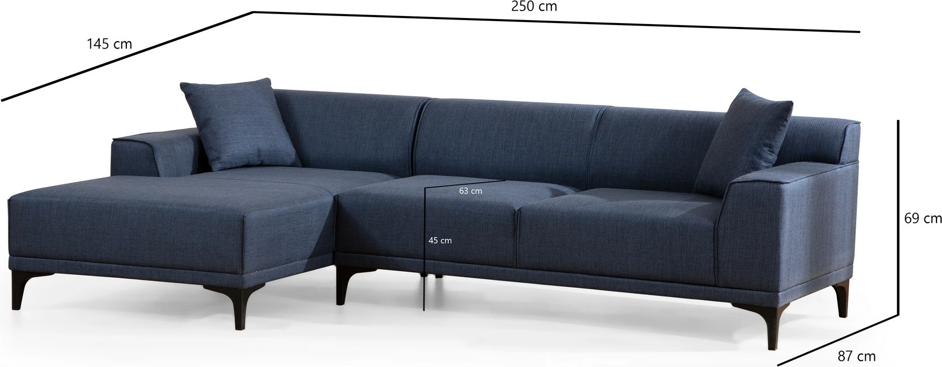 Këndare Petra L, ngjyrë kaltër, Atelier del Sofa