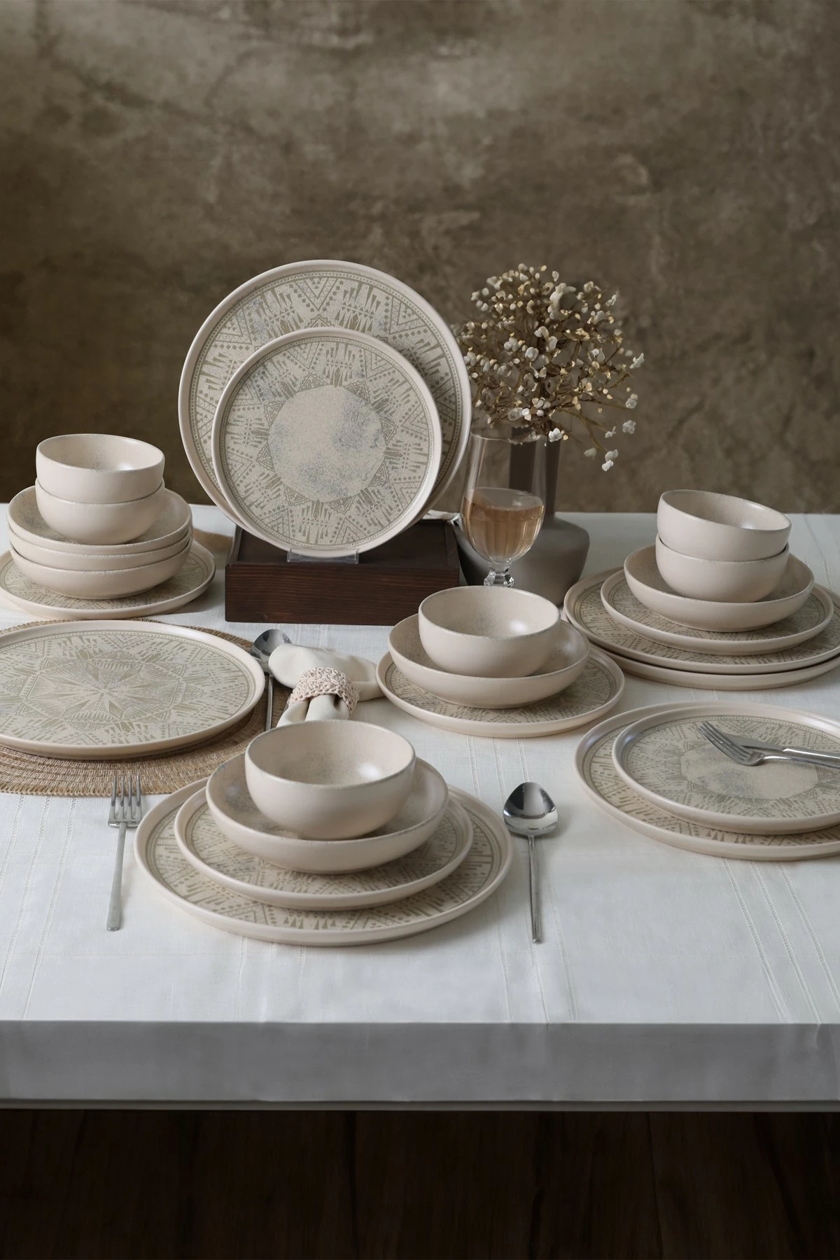 Set enësh për drekë, qeramikë, 24 copë, Hermia Concept, X000158150000000000000000