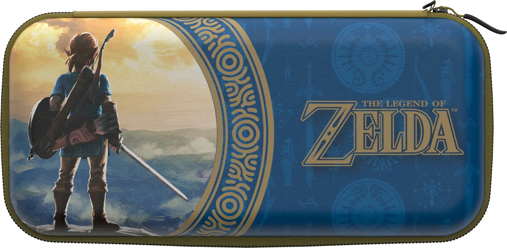 Kasë udhëtimi për Nintendo Switch PDP Deluxe Travel Case The Legend of Zelda, me stand të integrum, për Switch/Lite/OLED, Hyrule Blue