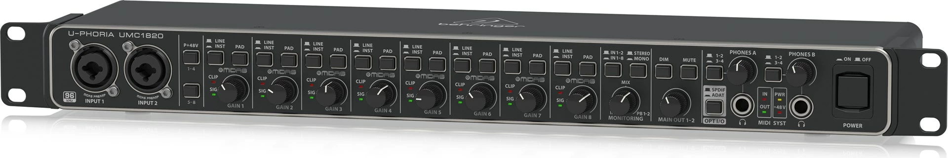 Interfejs audio USB Behringer UMC1820, i zi