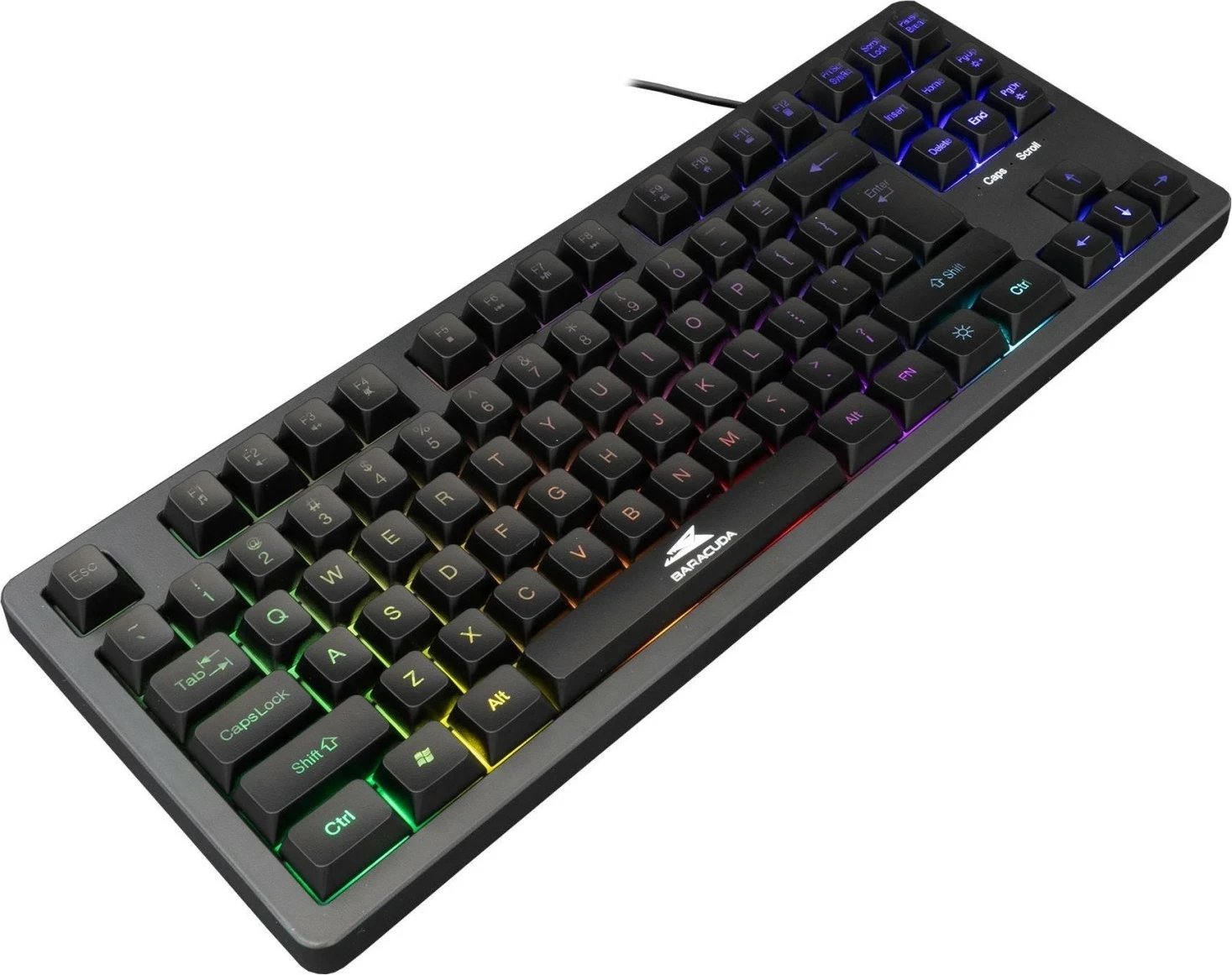Tastierë Baracuda Krill BGK-01114, 80% TKL, RGB, me kabllo, e zezë