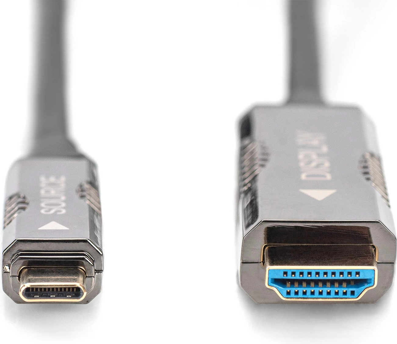 Kabllo adapter Digitus 4K USB Type-C në HDMI, 15m, e zezë
