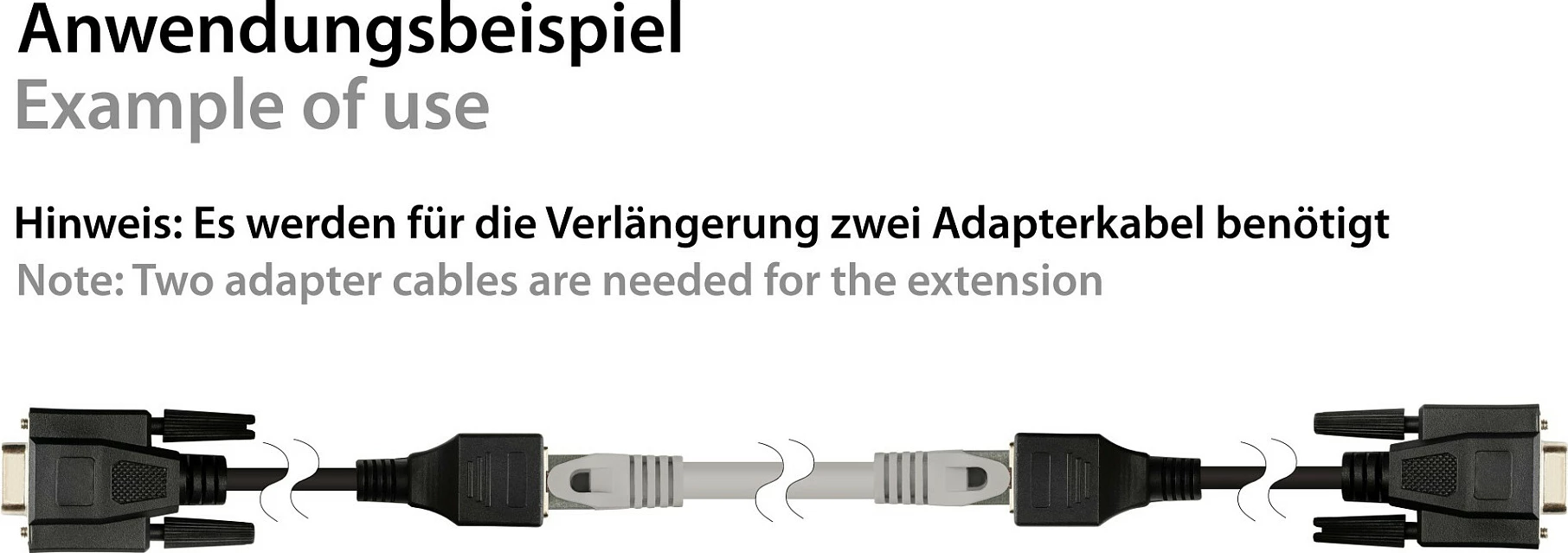 Kabllo adapter GoodConnections Alcasa 4945-FF, RJ-45 në RS232, 0.1 m, i zi