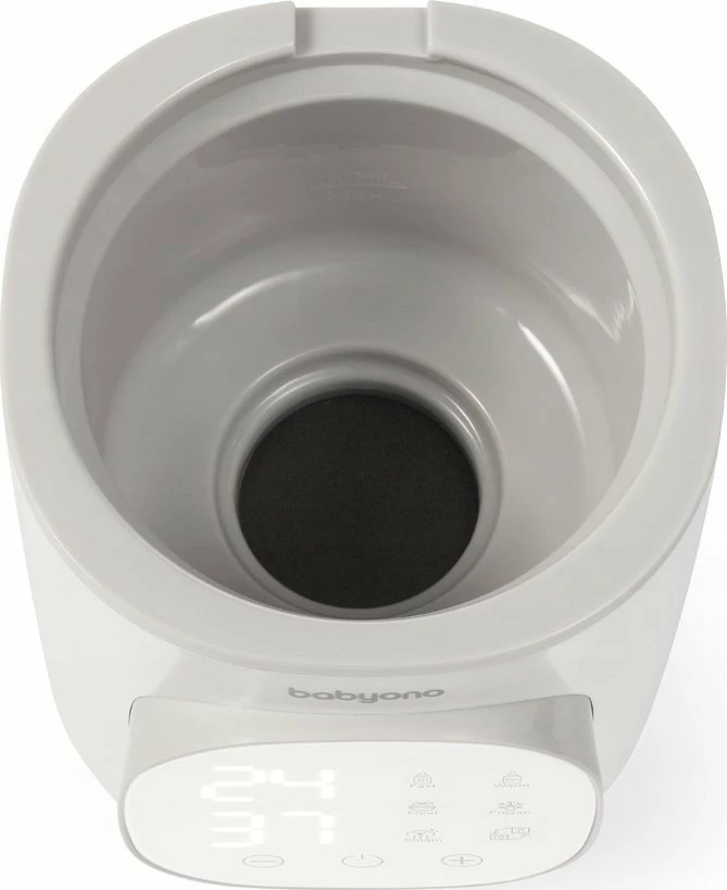 Ngrohës shisheje dhe sterilizues qumështi elektronik BabyOno 6-në-1 ONO-52483 200W, i bardhë, set me kapak + shportë + gotë matëse 80 ml