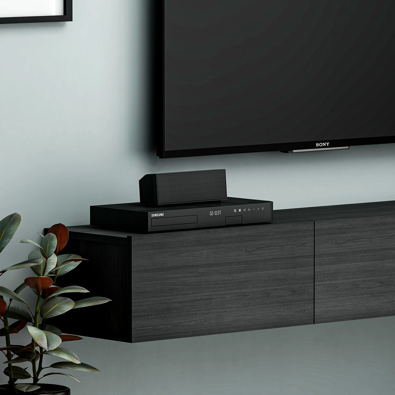 Komodë TV Hanah Home, ngjyrë terrakote e zezë
