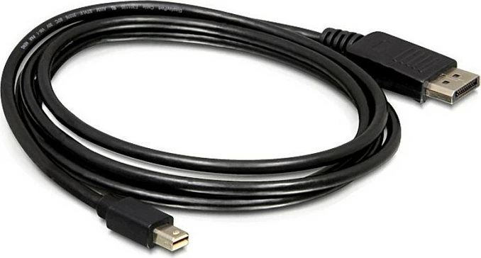 Kabllo Mini DisplayPort në DisplayPort DeLOCK, 2 m, DP 1.2, 4K, e zezë