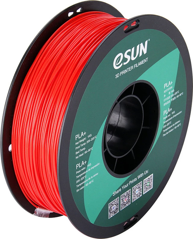 Filament 3D eSun PLA+, 1.75mm, 1kg, i kuq