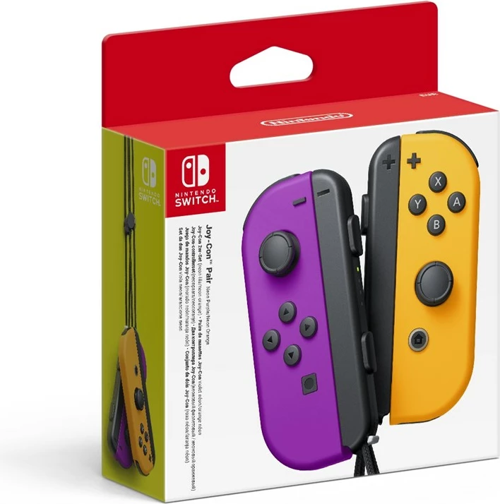 Gamepad Nintendo Joy-Con, Bluetooth, për Nintendo Switch, Portokalli/Vjollcë