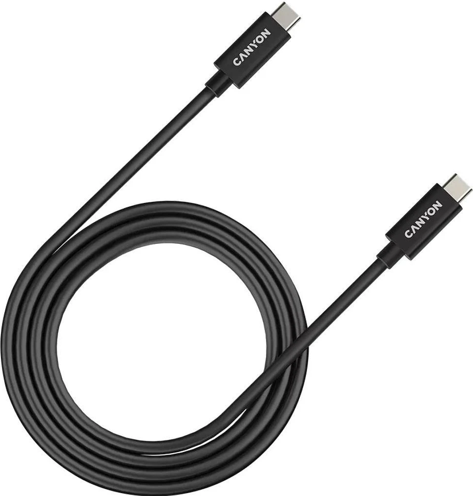 Kabllo Canyon UC-44, USB-C në USB-C, 40Gbps, 240W, 1m, e zezë