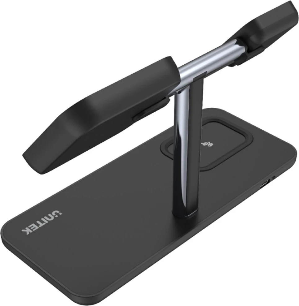 Mbështjellës magnetik 3në1 për iPhone Unitek, i zi