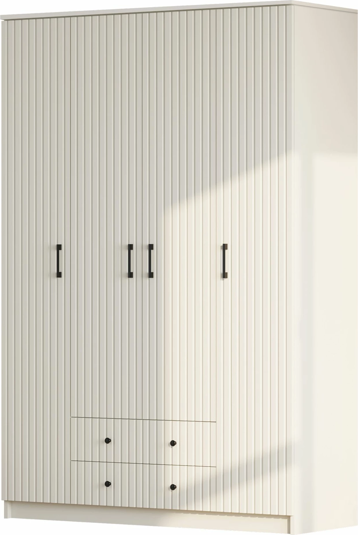 Dollap Skye Decor, ngjyrë e bardhë mat, RB-185-03, 140x210x52 cm