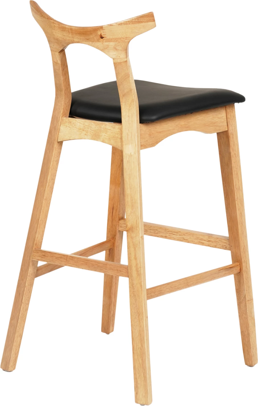 Karrige për bar USOPP FH9951.01 dru gome ngjyrë lisi të çelët - PU e zezë 43x41x100H cm