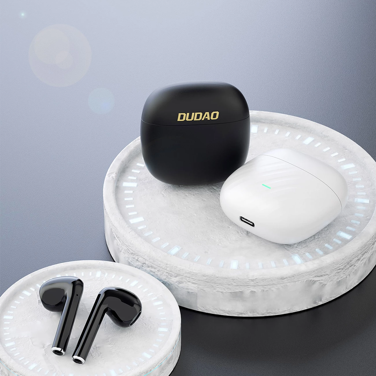 Kufje Dudao U14+ TWS, wireless, Bluetooth 5.3, USB-C, e zezë