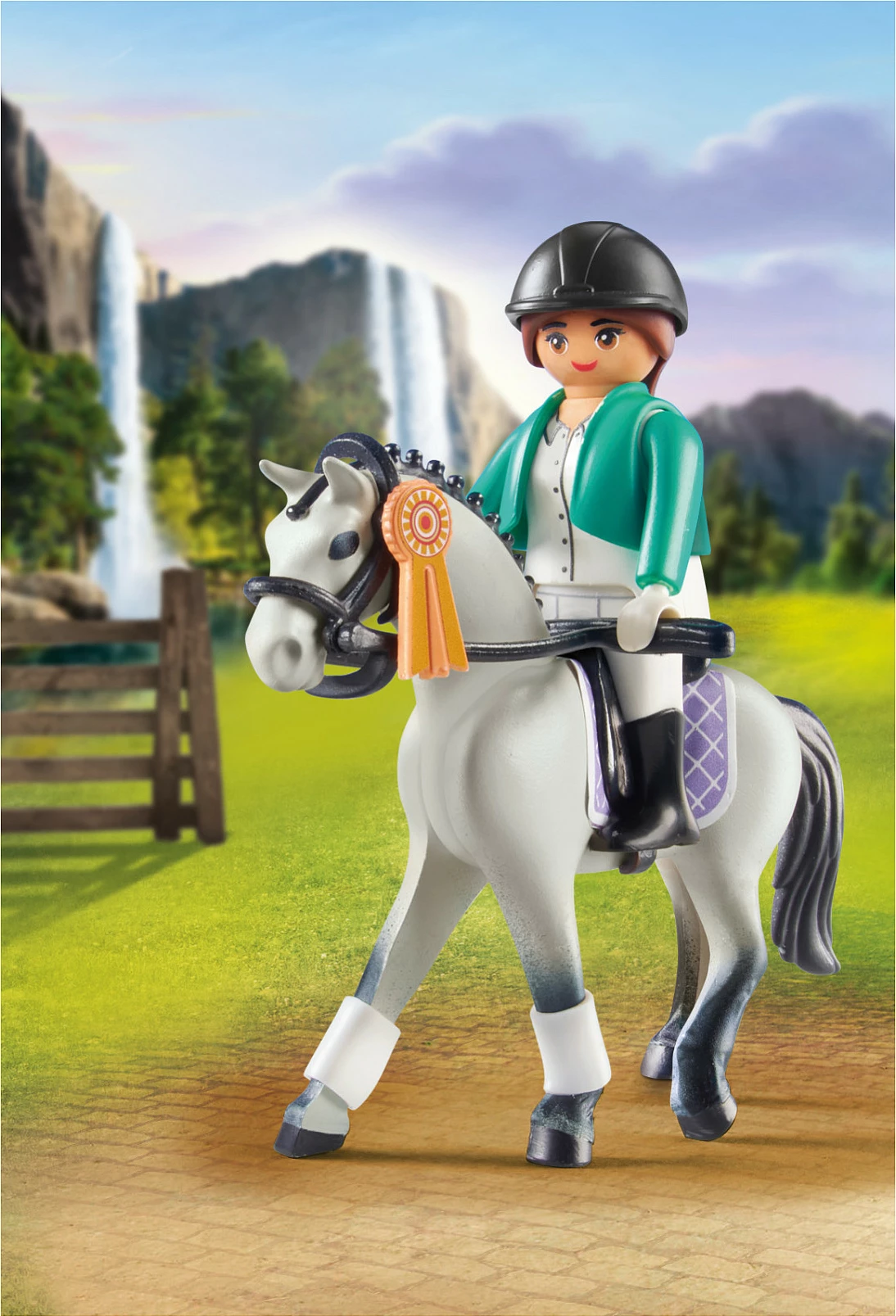 Set lodër Playmobil Horses of Waterfall 71641, kalorëse turniri me kalë, 14 pjesë, shumëngjyrëshe