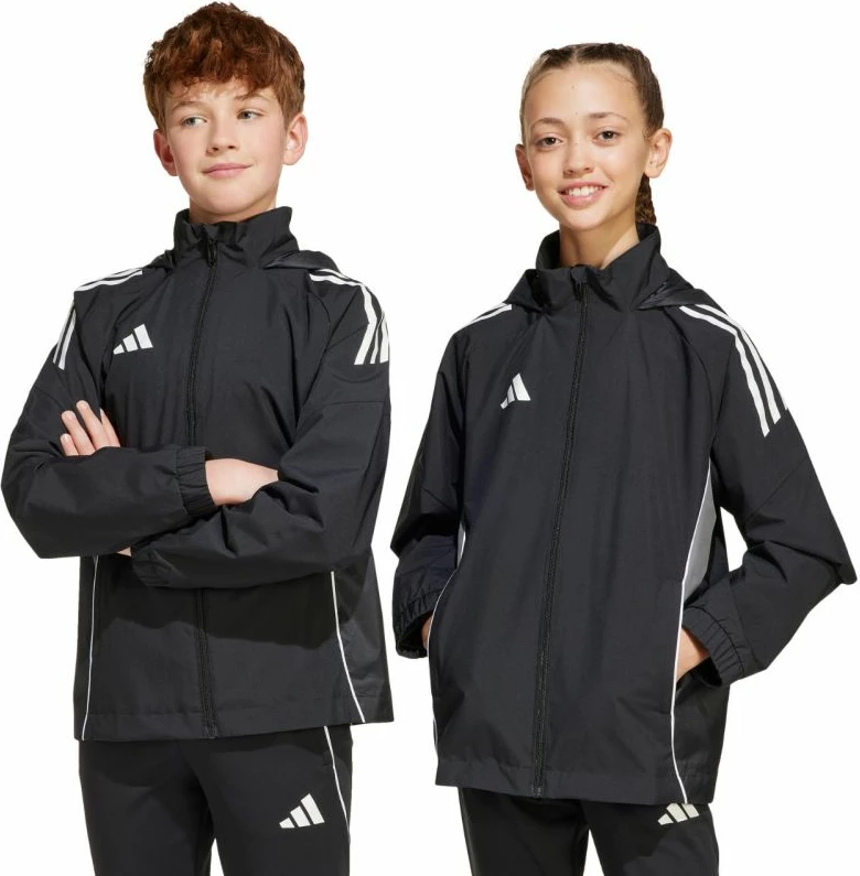 Jakne për fëmijë adidas Tiro 25 Competition All Weather, e zezë