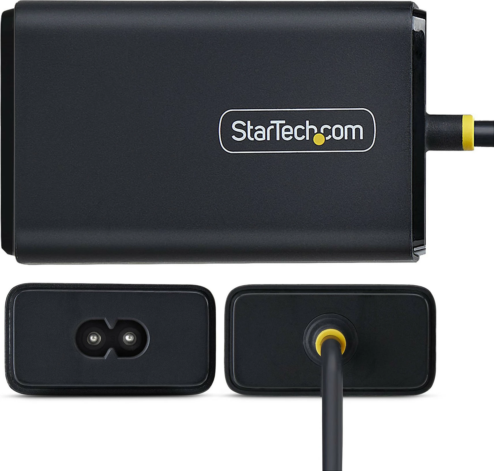 Karikues laptopi USB‑C StarTech 65W PD 3.0, kabllo e integrume 1.5m, prizë EU, i zi
