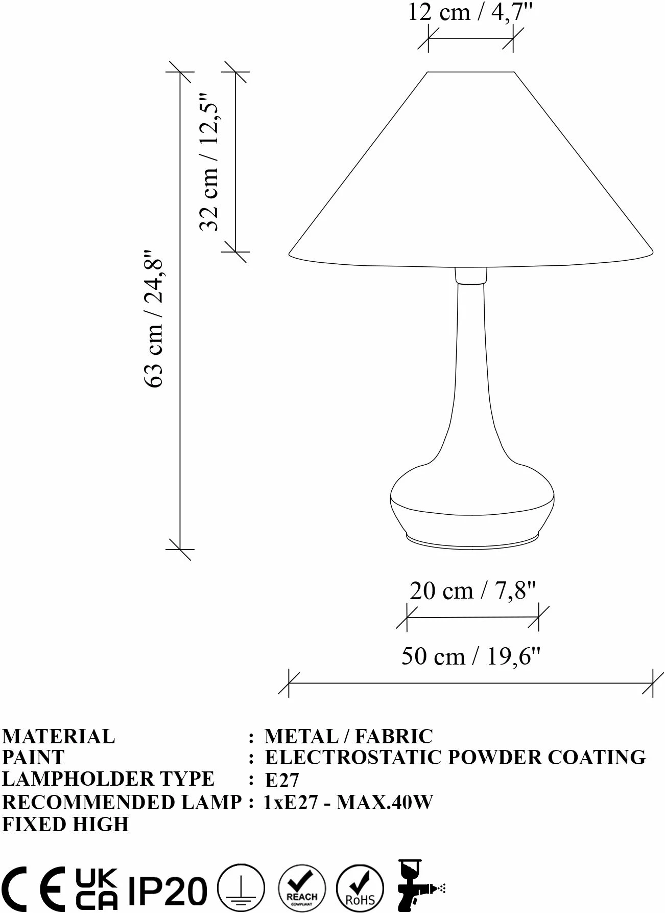 Llambë tavoline Opviq, Luna - 15256, ngjyrë ari dhe e zezë