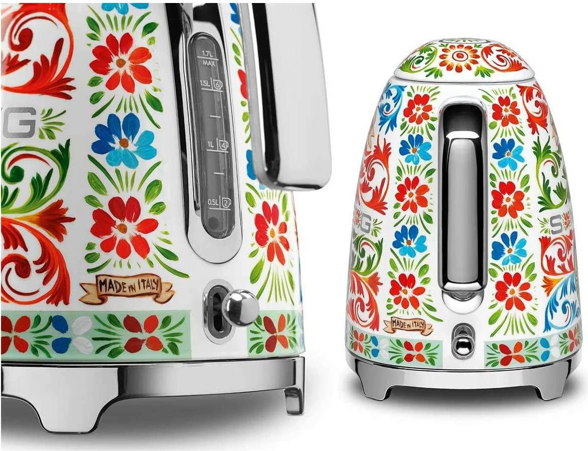 Ibrik elektrik Smeg x Dolce&Gabbana KLF03DGEU 1.7L 2400W, multicolor