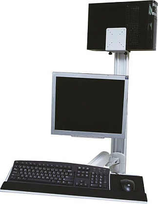 Stacion pune mural VALUE Wallmount Workstation, pneumatik, VESA 75/100, 10 kg, gri