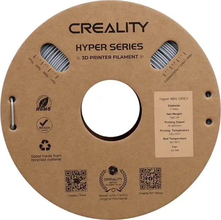 Filament ABS Creality Hyper, 1 kg, 1.75 mm, Gri