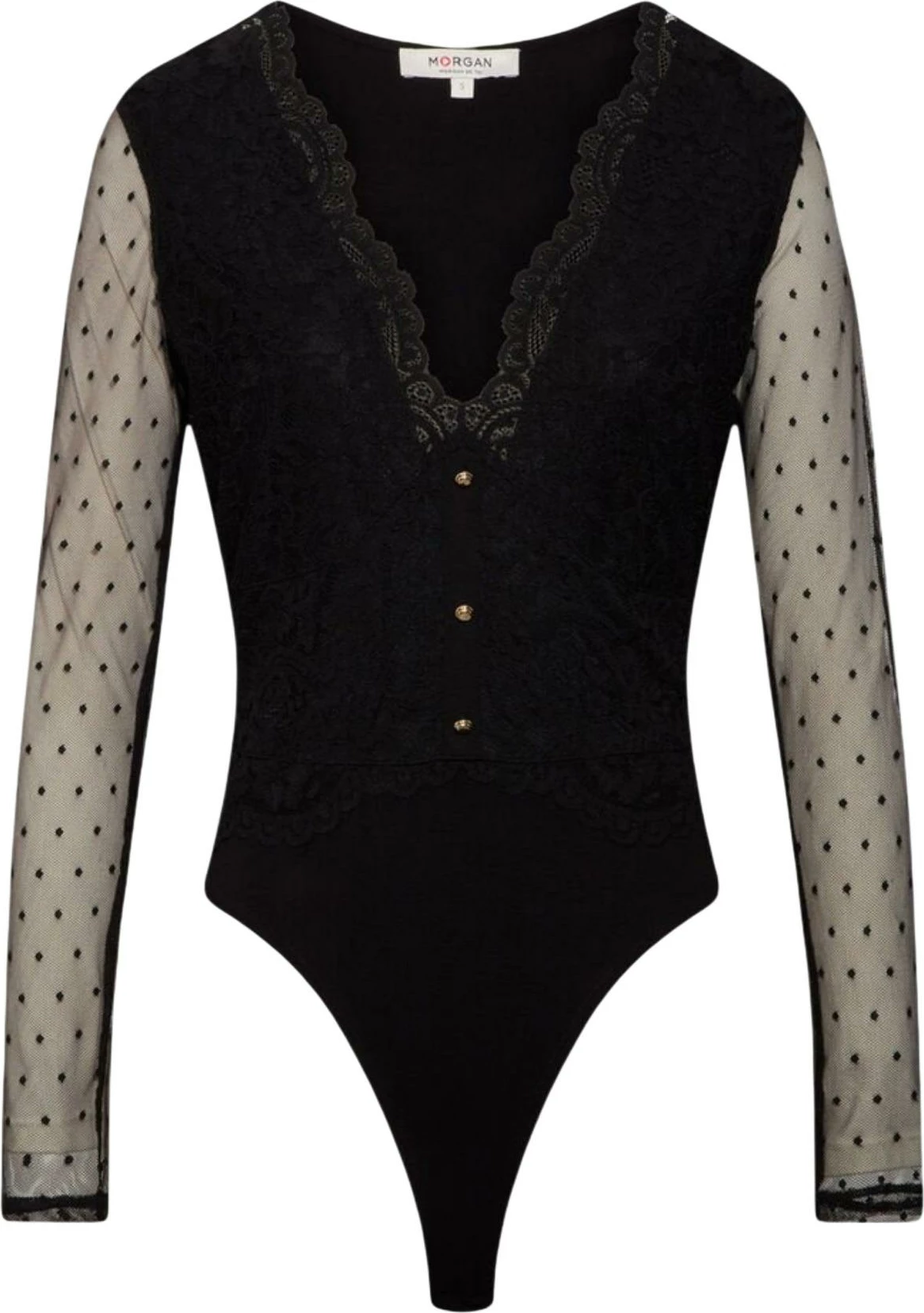 Bodysuit për femra Morgan De Toi 261-TPLAZA, e zezë [Madhësia: S]