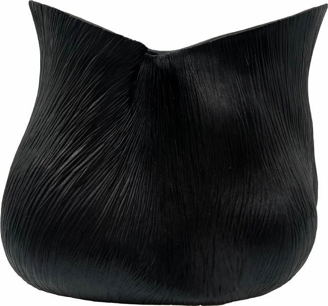 Vazo FLORESTA, polirezine, e zezë, 32x22x27.5cm