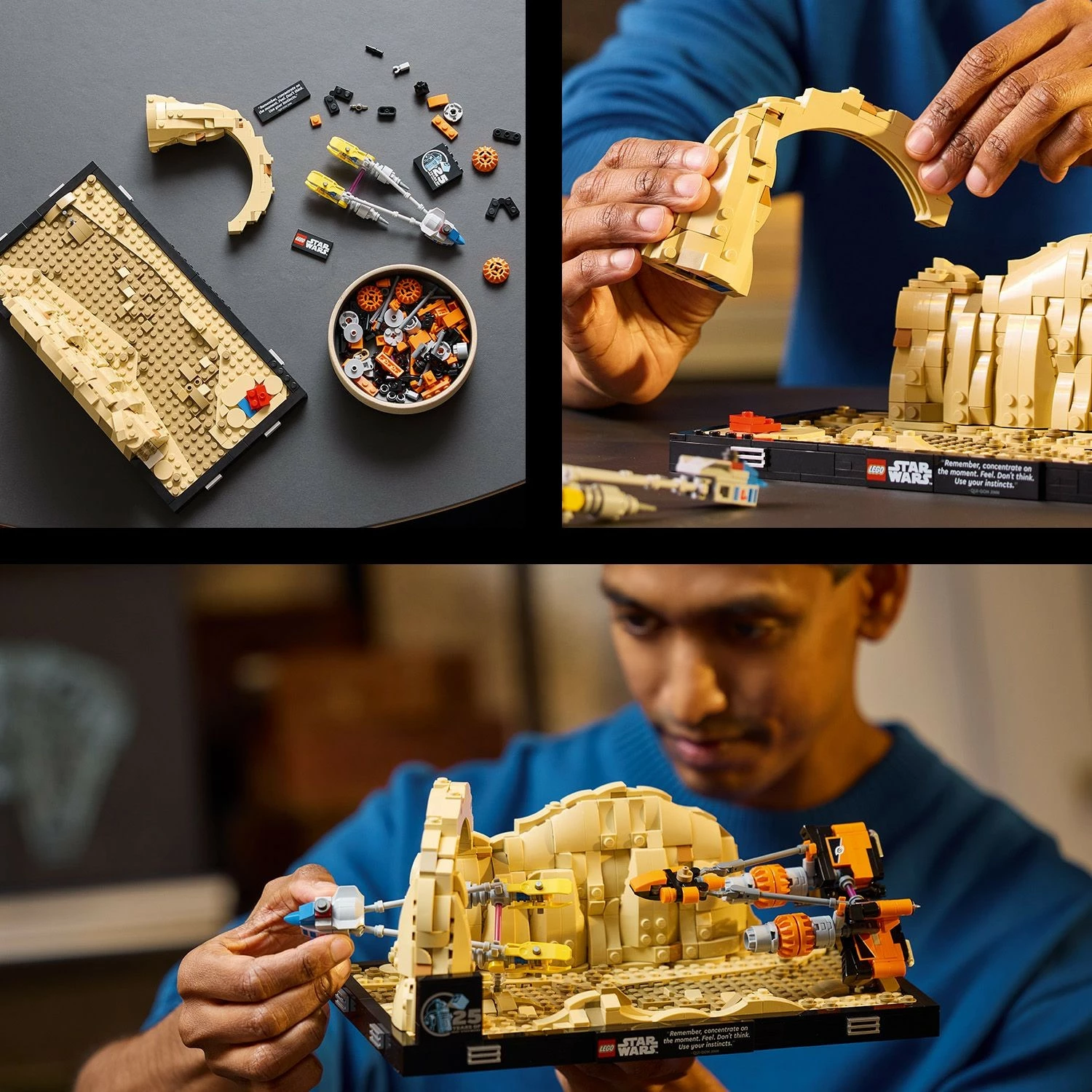 Set ndërtimi LEGO Mos Espa Podrace Diorama, 718 pjesë, shumëngjyrësh