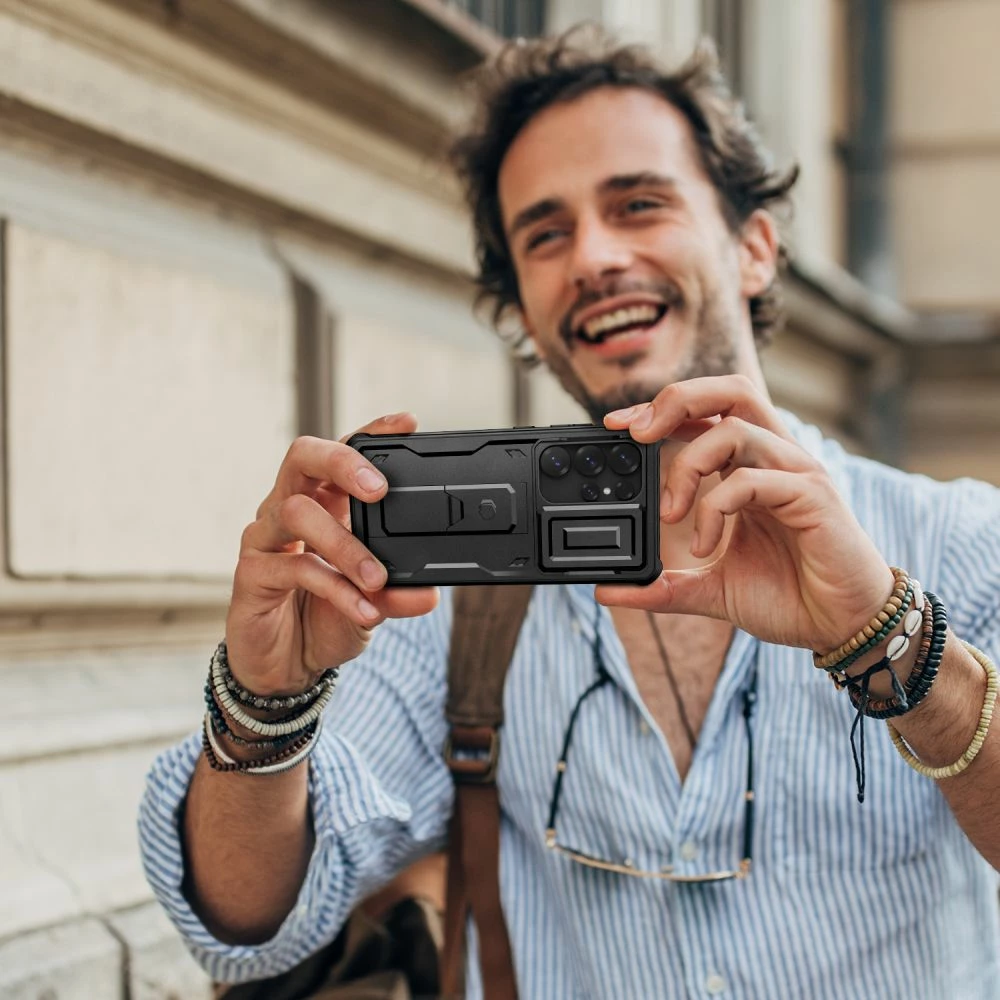 Mbështjellës Tech-Protect Kevlar Cam+ për Samsung Galaxy S25 Ultra, i zi