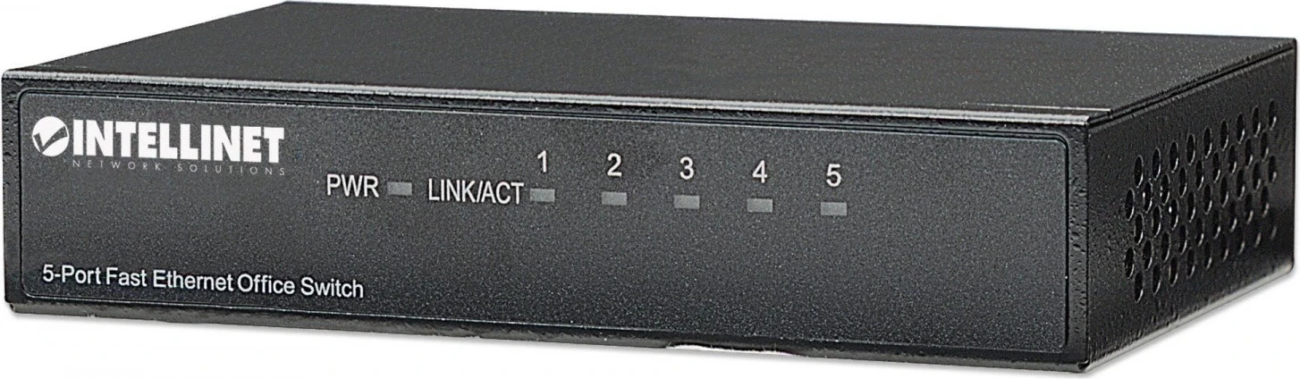 Switch Intellinet 523301, 5p Fast Ethernet, për desktop, kasë metalike