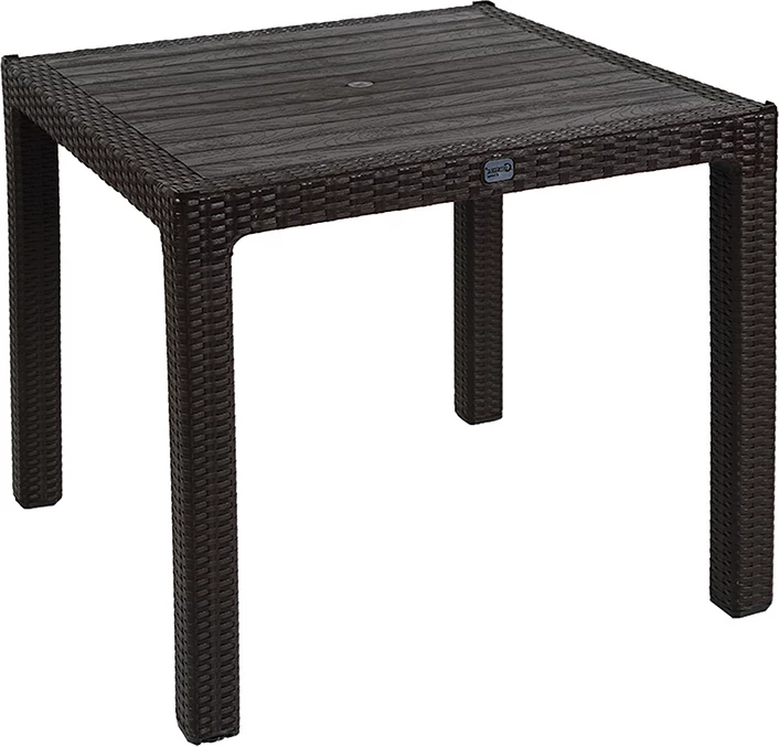 Tavolinë me karrige Explore-Confident set 5 copë PP ngjyrë kafe 90x90x73.5cm