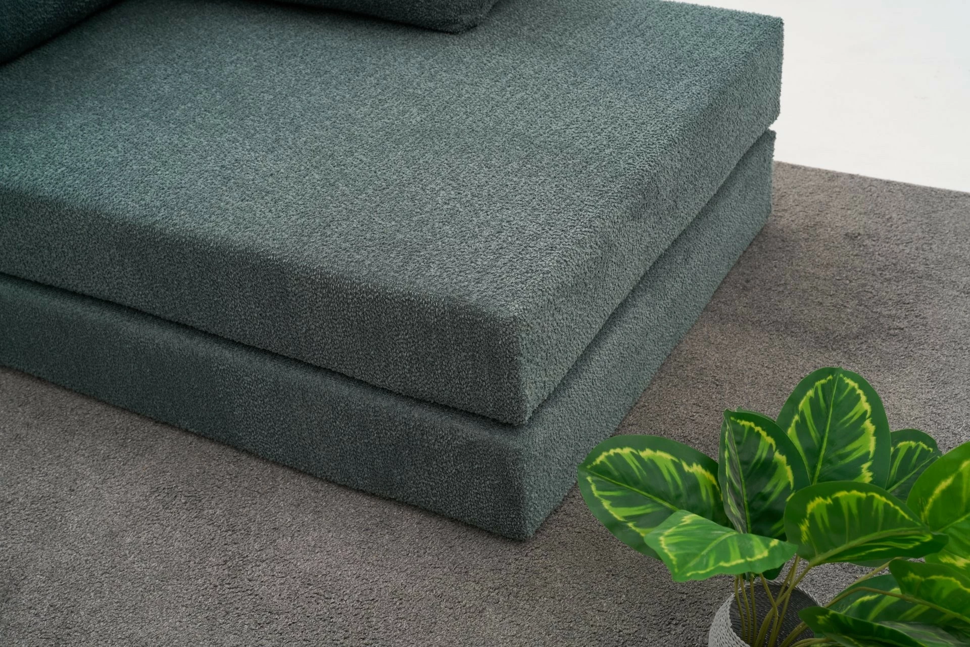 Këndare Comfort, stof 100% chenille, ngjyrë e gjelbër