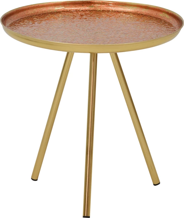 Tavolinë anësore Jacksie Inart metal bronz-ari D46x48cm