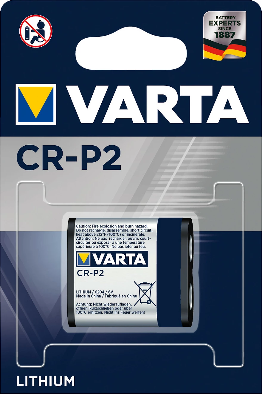 Bateri VARTA CR-P2, 6V, Lithium, 1450mAh