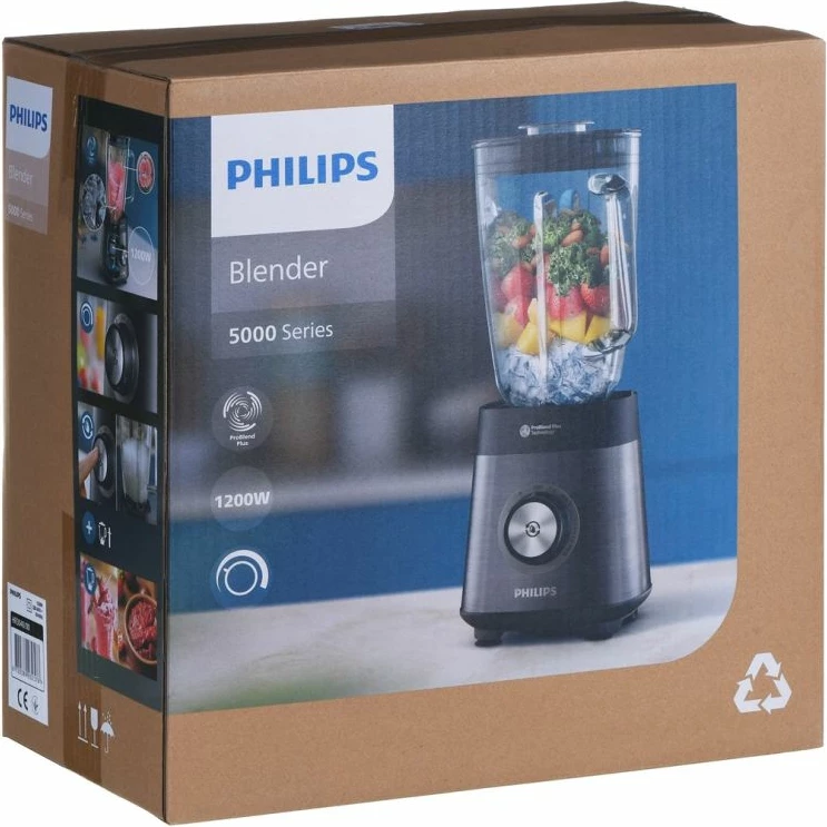 Blender tavoline Philips HR3040/00 1200W 2L enë qelqi, i zi