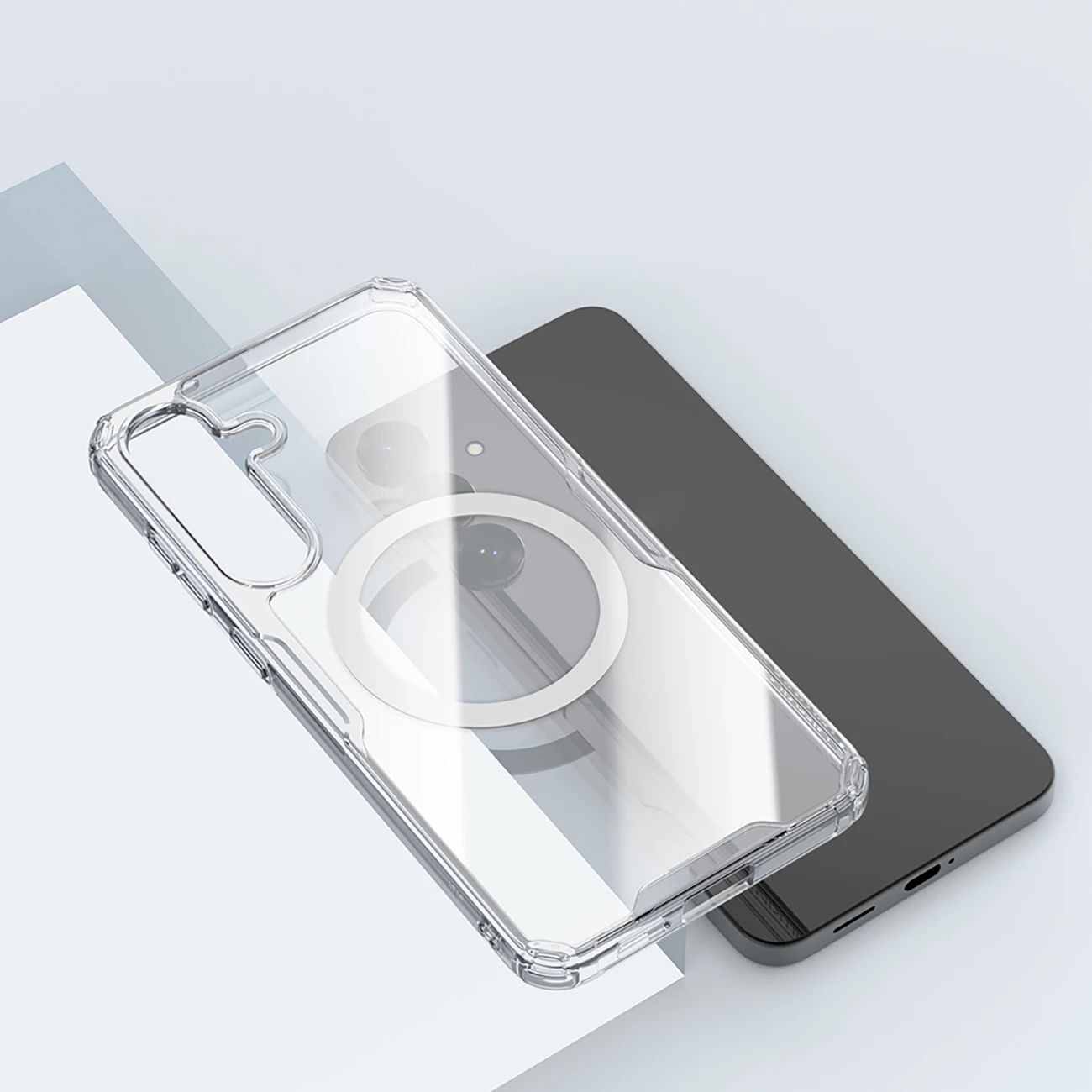 Mbështjellës Nillkin Nature TPU Pro Magnetic me MagSafe për Samsung Galaxy S25+, Bardhë