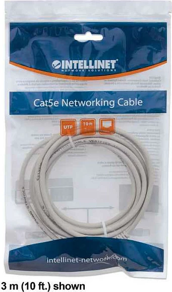Kabllo rrjeti Intellinet Patch Cat6, 3m, RJ45, U/UTP, gri