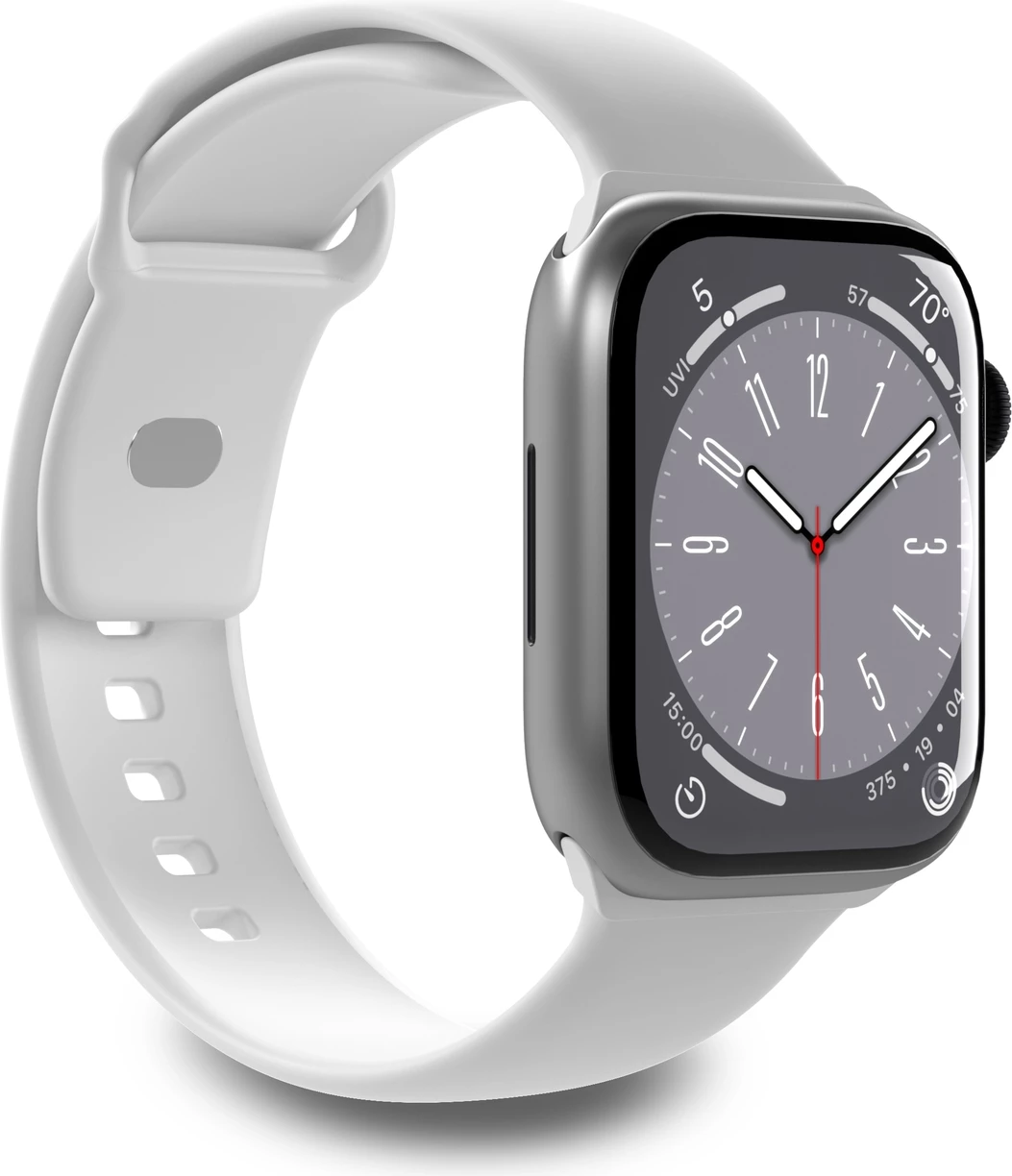 Rrip silikoni për Apple Watch Puro Icon, 38/40/41mm, i bardhë, 2 copë