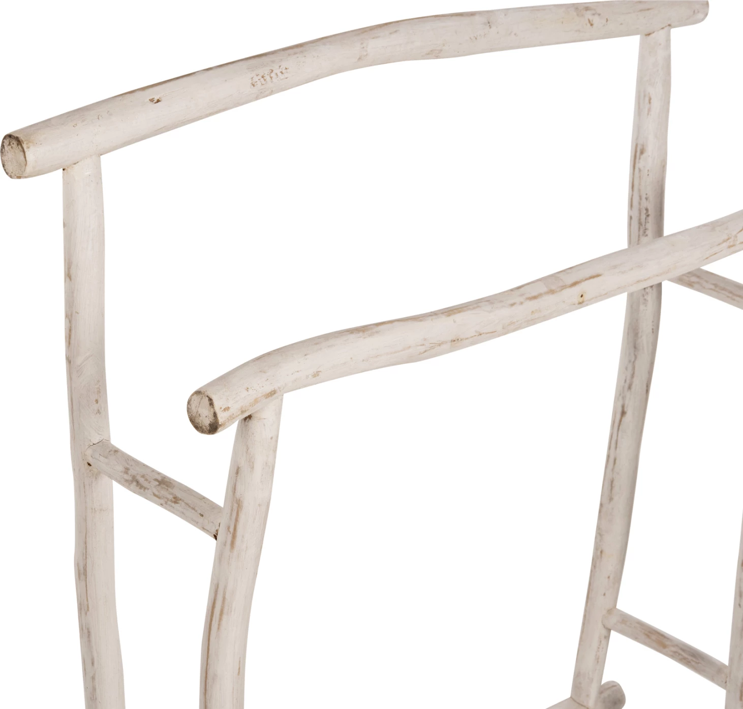 Varëse për peshqirë, degë tik, ngjyrë patina e bardhë, FH7908, 90x28x77-91H cm