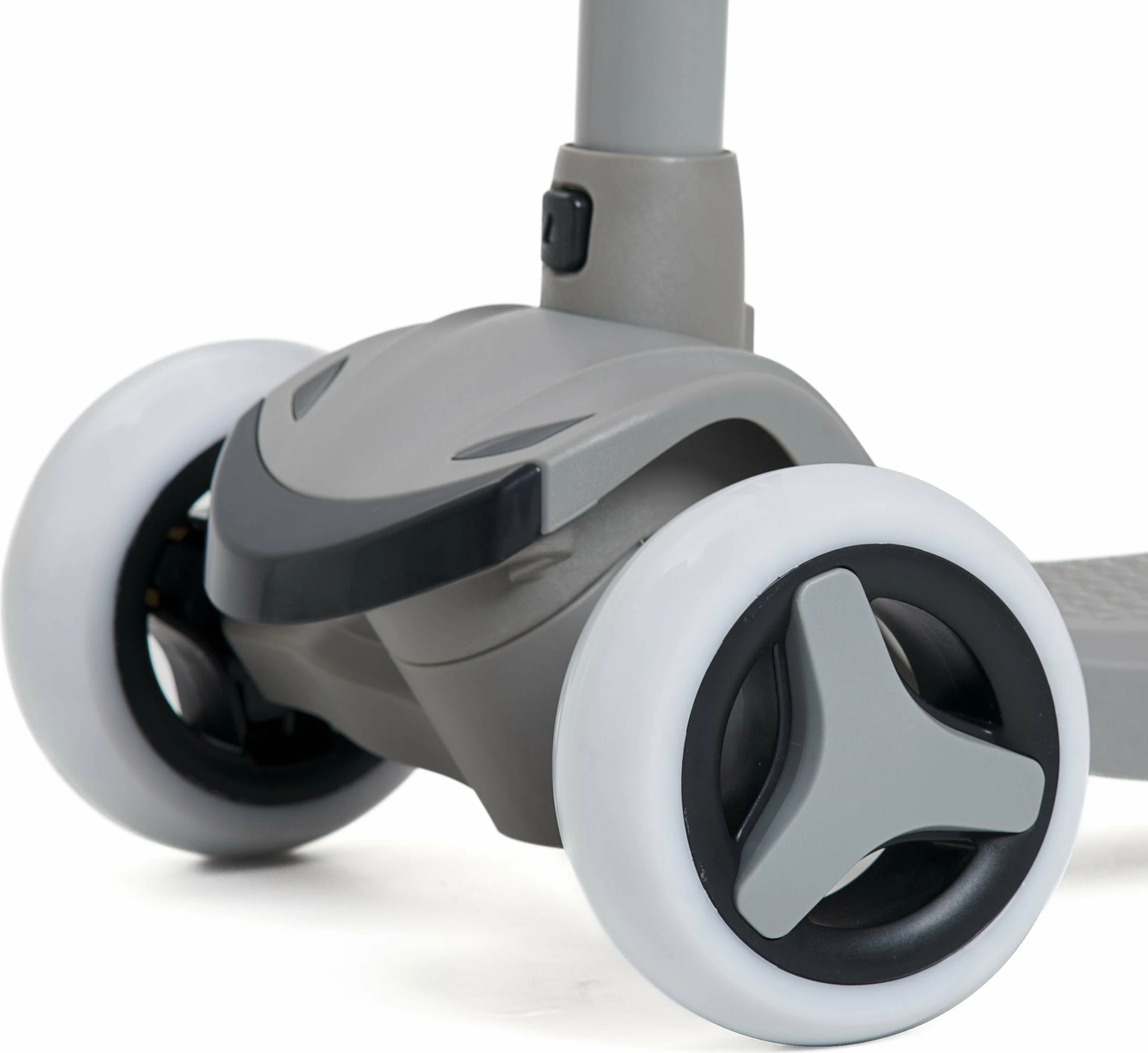 Skuter tre-rrotësh Blackwheels Blink, rrota LED, i palosshëm, 61-75 cm, 25 kg max, gri