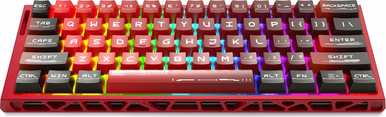 Tastierë gaming Redragon Venom K753-RGB-M 60% (61 taste), magnetic Next-GEN UltraMag, Rapid Trigger, RGB, USB-C, US layout, e kuqe